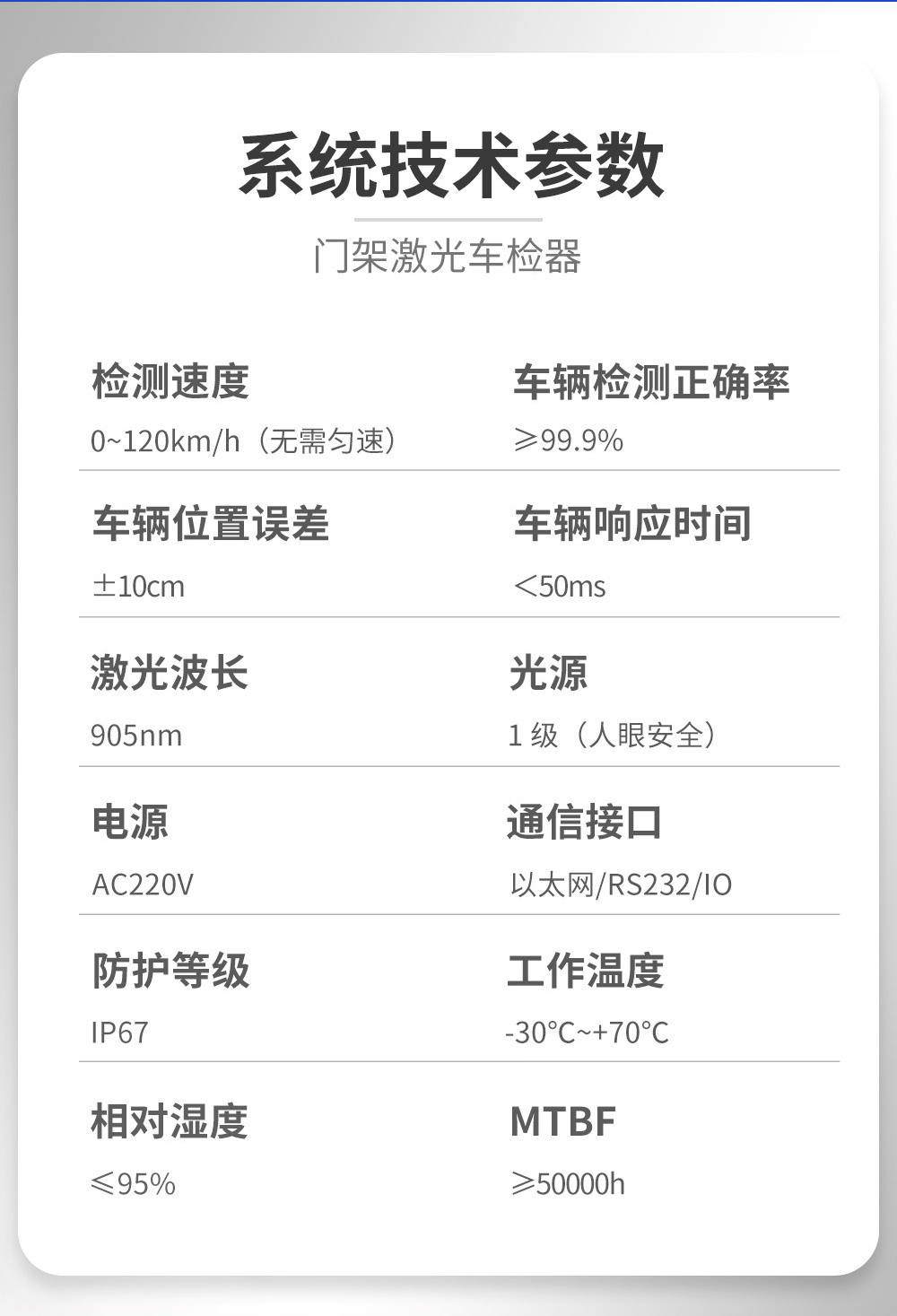 门架激光车检器